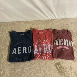 Aeropostale Kids Tees - Navy, Red, Burgundy‎ 1 size L  and 2 sizes XL